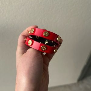 Tory Burch Wrap Bracelet - Red and Gold
